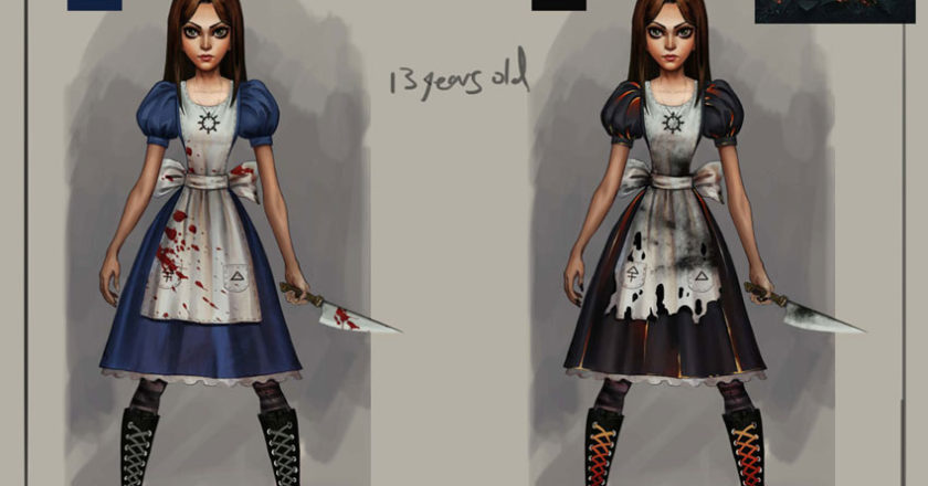 Alice: Asylum concept art of Alice