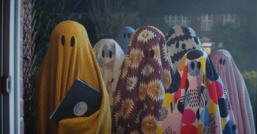 The colorful print ghosts from the Ikea "Ghosts" ad