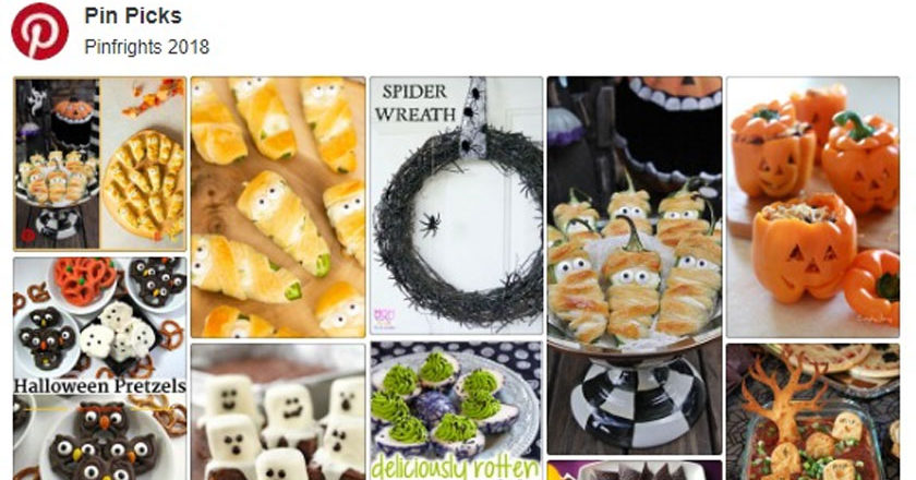 Examples of popular 2018 Halloween pins on Pinterest