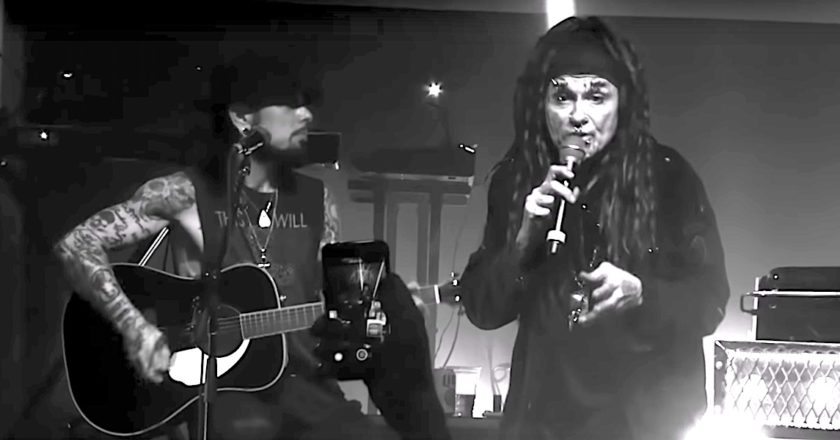 Al Jourgensen with Dave Navarro performing (Everyday Is) Halloween at The Fonda Theatre in Los Angeles