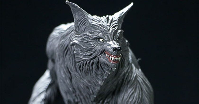 Closeup of the Shout Factory 'The Howling' Statue