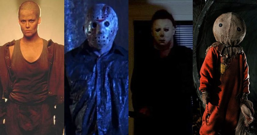 Ellen Ripley, Jason Voorhees, Michael Myers, and Sam from Trick 'r Treat