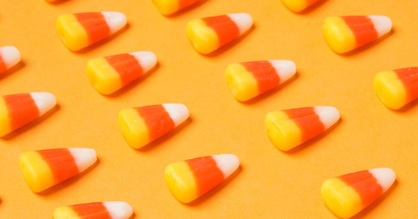 Rows of Candy Corn