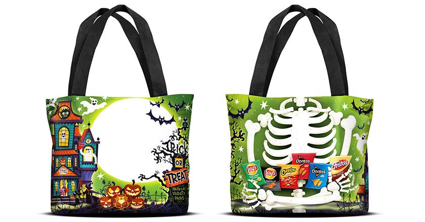 Front and back views of the Frito-Lay Limited Edition Trick-or-Treat bag