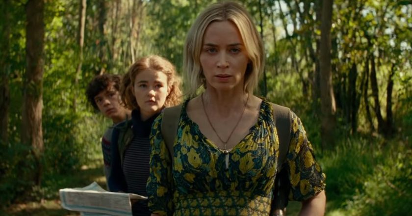 Emily Blunt, Millicent Simmonds, and Noah Jupe in 'A Quiet Place II'