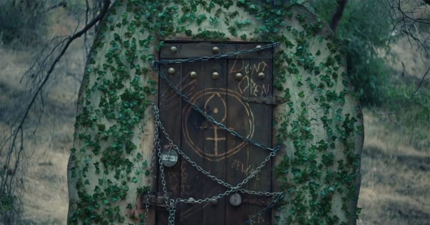 Still of the Door from the Crypt TV short "The Girl in the Woods"