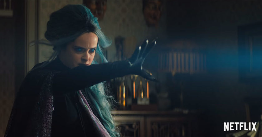 Krysten Ritter as a witch in "Nightbooks"