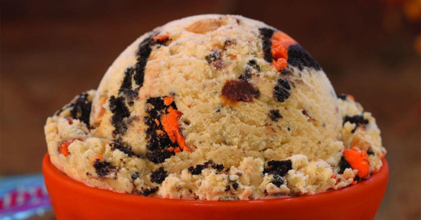 Trick OREO® Treat ice cream in a bowl