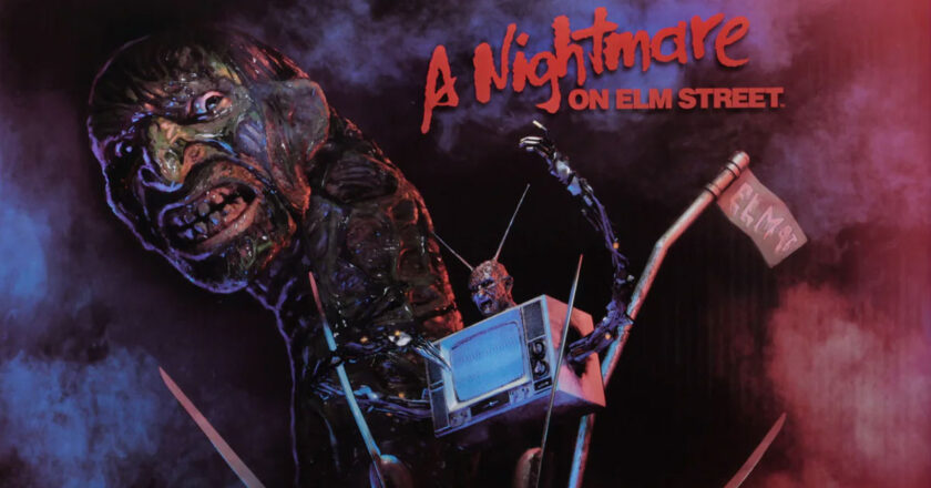 Cover art for NECA's A Nightmare On Elm Street Accessory Set featuring Freddy worm, Freddy TV, and the "nightmare" Elm street sign