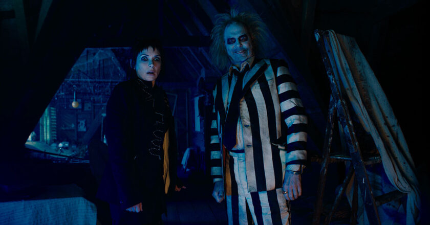 Winona Ryder as Lydia Deetz and Michael Keaton as Beetlejuice in "Beetlejuice Beetlejuice"