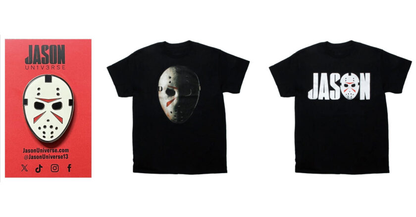 Jason Universe pin and t-shirts