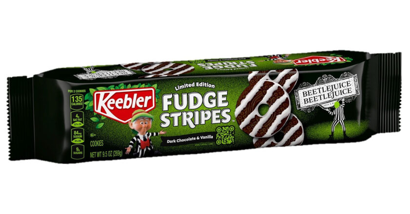 "Beetlejuice Beetlejuice" Dark Chocolate & Vanilla Fudge Stripes