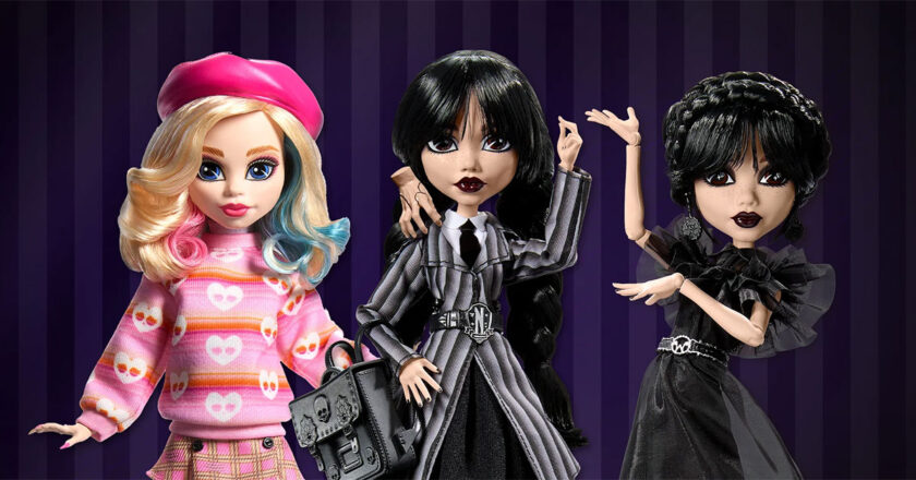 Enid Sinclair and Wednesday Addams Monster High dolls