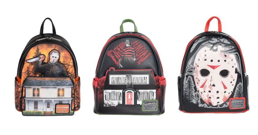 Entertainment Earth Exclusive Halloween, A Nightmare On Elm Street, and Friday the 13th bags