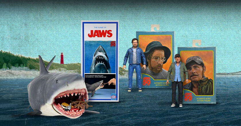 Jaws the Game 50th Anniversary Edition and new 50th Anniversary Matt Hooper and Sam Quint Ultimate action figures