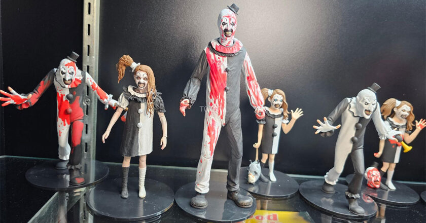 Terrifier 2 toys at the NECA booth at New York Toy Fair 2025