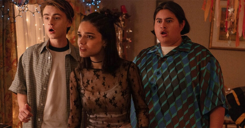 Jaeden Martell, Rachel Zegler, and Julian Dennison in Y2K